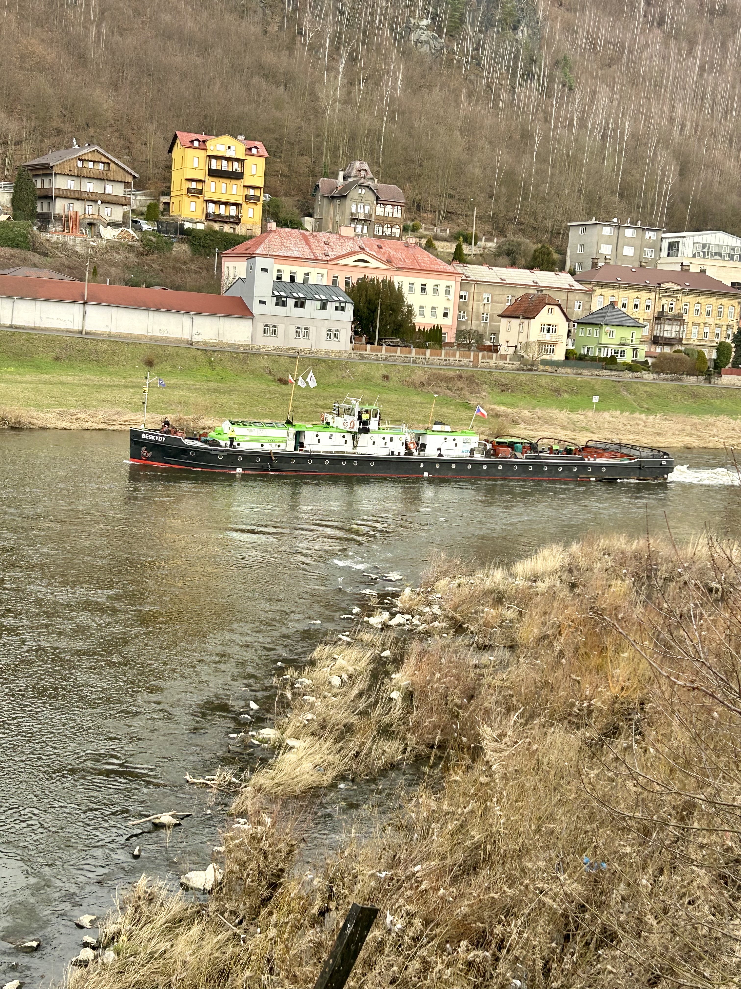 úžina hegr v Děčíne loď Beskydy ZKMR Beskydy pod hegrem